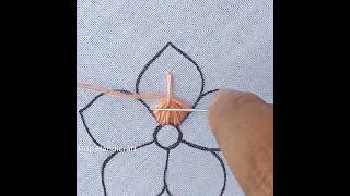 3D Flower Butterfly stitch Hand Embroidery very easy florar design needle work embroidery [upl. by Nealson]