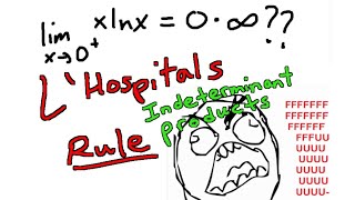 LHospitals Rule  Indeterminate Products 0∞ or 0  infinity [upl. by Deehsar]