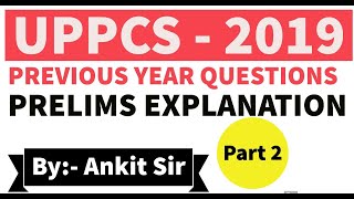 UPPSCPCS Exam GS Questions Solved PaperUPPSC EXAM GS ANSWERKEY Part2 by Ankit Sir [upl. by Reilly]