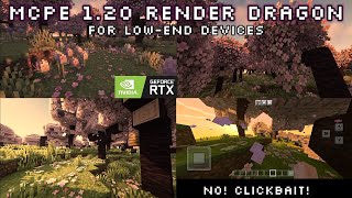 RENDER DRAGON Best Realistic Shaders For Minecraft PE 120 [upl. by Butte]