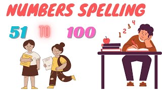 Number in words 51 to 100  Fifty one to Hunderd Spelling  Counting Numbers 51 to 100  Nishu2604 [upl. by Niveg]