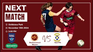 Stenhousemuir Women v East Fife  SWF Championship [upl. by Nosnarb]