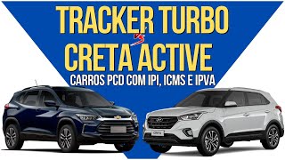 Comparativo PCD 2024 Chevrolet Tracker Turbo AT vs Hyundai Creta Action  Análise Completa [upl. by Ormsby]