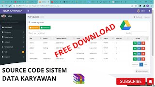 source code sistem informasi data karyawan free download [upl. by Quick]