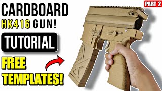 Homemade CARDBOARD HK416 A5 gun  Upper receiver part  2 [upl. by Naginnarb]