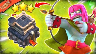 TH9 Barcher Attack Strategy  How To Use Barcher Clash of Clans [upl. by Klemens]