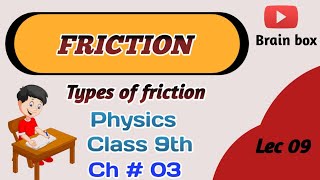 FRICTION and Types class 9 [upl. by Gradeigh]