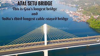 Atal Setu Bridge  Panjim Goa  Drone shot by MumBikerBoy  4K HD quality [upl. by Patrizius704]