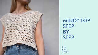 How to knit summer dress and top with eyelet pattern tutorial  Hvordan strikke Mindy topp og kjole [upl. by Adnilim]