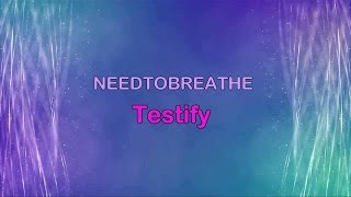 Testify  NEEDTOBREATHE wlyrics HD [upl. by Hgielrebmik424]