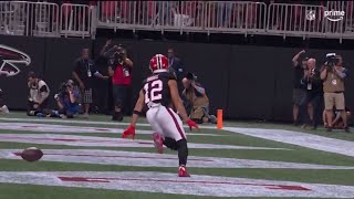 Falcons KhaDarel Hodge GAME WINNING TD Catch vs Buccaneers REPLAY  Falcons vs Buccaneers NFL 2024 [upl. by Ahsener]