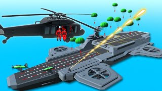 Paradrop Invasion to Take Over the Helicarrier Behemoth using Ravenfield Mods [upl. by Nerred204]