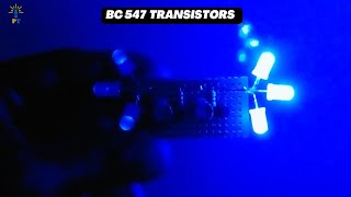 LED Electronic Projects Using BC547 Transistor  product tech [upl. by Haynor699]