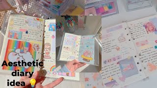 Aesthetic diary idea 💡 for your great diary ❤️ [upl. by Johannessen]