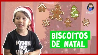 Aprenda a fazer BISCOITOS de NATAL com o Lucão  Receita fácil [upl. by Etyam897]