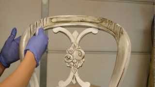 How to antique furniture Distress Stain [upl. by Per]