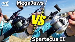 COMPARISON KastKing MegaJaws vs Spartacus II Baitcasting Reel  Ft Casting with Clayton [upl. by Abil589]