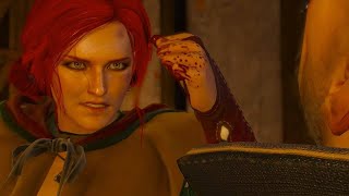 Wiedźmin 3 Geralt i Triss u Mengego  Wszystkie opcje dialogowe [upl. by Gale917]