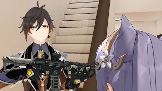 Overprotective Daddy Zhongli  MMD Genshin Impact Animation [upl. by Patsis]