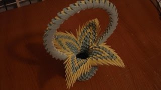 How to make a 3D origami Flower Basket 2 [upl. by Huba]