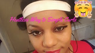 Headband Curls on Straighten Natural Hair [upl. by Atinyl]