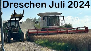 WeizenDreschen im Juli 2024 [upl. by Cinomod]