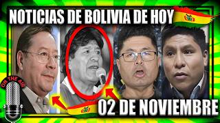 NOTICIAS DE BOLIVIA DE HOY 02 DE NOVIEMBRE 2024 🇧🇴 Noticias de Bolivia 02 De Noviembre🎤 ALERTA [upl. by Jestude]