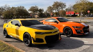 2018 Camaro ZL1 1LE Bolt Ons Cam E40 vs 2020 Shelby GT500 JLT Intake 93 Tune [upl. by Ahidam]