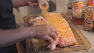 Seasoning and Tenderizing Meat For Charcoal GrillingBarbecue Ribs And Chicken PART 1 [upl. by Chadd696]