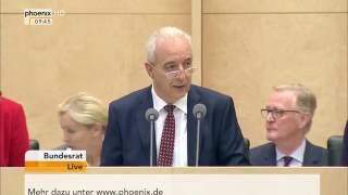 Sitzung im Bundesrat Ua Abschiedsrede von Bundesratspräsident Stanislaw Tillich vom 14102016 [upl. by Zingale797]