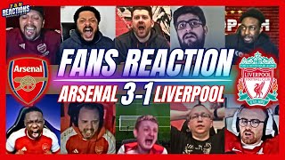 ARSENAL amp LIVERPOOL FANS REACTION TO ARSENAL 31 LIVERPOOL  PREMIER LEAGUE [upl. by Ahsem160]