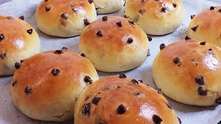 Brioches aux pépites au chocolatbrioche maisonبريوش يومي قطني بحبيبات الشوكولاتة 👍 [upl. by Atinus103]