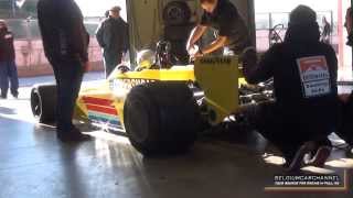 F1 Fittipaldi Copersucar F5A  Start up Realy loud sounds and Downshifts at Zolder 2013 HD [upl. by Noskcaj654]