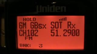 GB2RS News via GB3SX Stoke On Trent 6 Meter Repeater [upl. by Cirnek412]