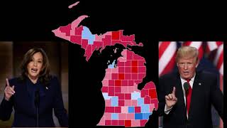 Michigan Polling Shift Analysis Harris V Trump Sept [upl. by Ahsikel216]