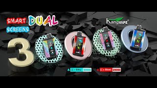 Kangvape 30KSmart Dual ScreensSwitch 20K amp 30K modes 850mAh battery Disposable Vape [upl. by Jourdain]