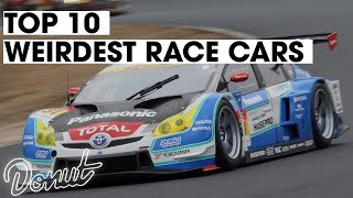 Top 10 Weirdest Race Cars Ever Donut Media [upl. by Eisus139]