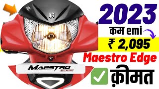 2023 Hero Maestro Edge 110 price  Hero maestro edge 110 drum on road price 2023 loan price emi [upl. by Rockie133]