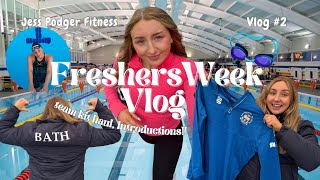 FRESHERS WEEK VLOG  team kit haul navigating campus amp introductions [upl. by Ainot]