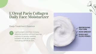 Smooth Radiant Skin Every Day LOreal Paris Collagen Face Moisturizer – key benefits [upl. by Arriec]