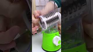 Multifunctional vegetable cutter hand rotary grater threeinone drum vegetable cuttervegetable [upl. by Noreik]