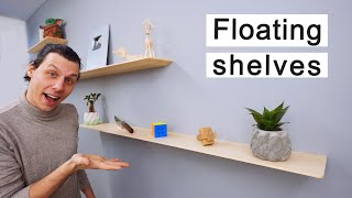 How To Make Super Strong and Thin Floating Shelves [upl. by Yanehs]