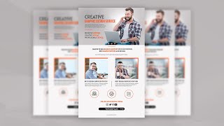 How to Create Company Email Newsletter Template Design  Adobe Photoshop Cc [upl. by Allak788]