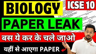 🔴 ICSE 2024 Last Minute suggestion BIOLOGY  Only do these to score 8080  Biology Secret Folder [upl. by Fairfield]