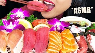 ASMR TUNA amp SALMON amp OCTOPUS EATING SOUNDS  No Talking  Raw Sashimi Nigiri  ASMR Phan [upl. by Leith678]