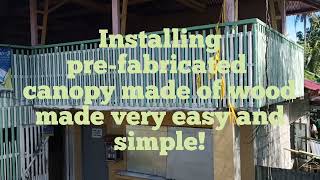 How to make fabricated canopy made of wood diy canopydecoration carpentry [upl. by Hayn]