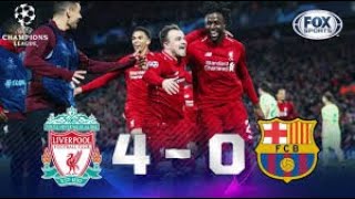 Champions League Liverpool vs Barcelona 4 0 RESUMEN Y GOLES [upl. by Eiralam]