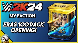 ERAS 100 PACK OPENING WWE 2K24 MyFaction [upl. by Gordan]