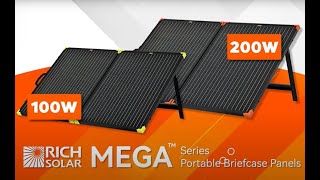 Unveiling the Mega 100W200W Portable Solar Briefcase Panels [upl. by Netsirc]