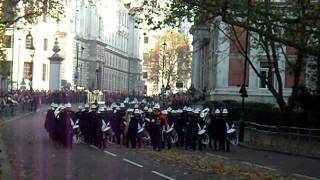 Royal marines band amp royal navy return from the cenotaph remembrance sunday 13112011 [upl. by Juliette]